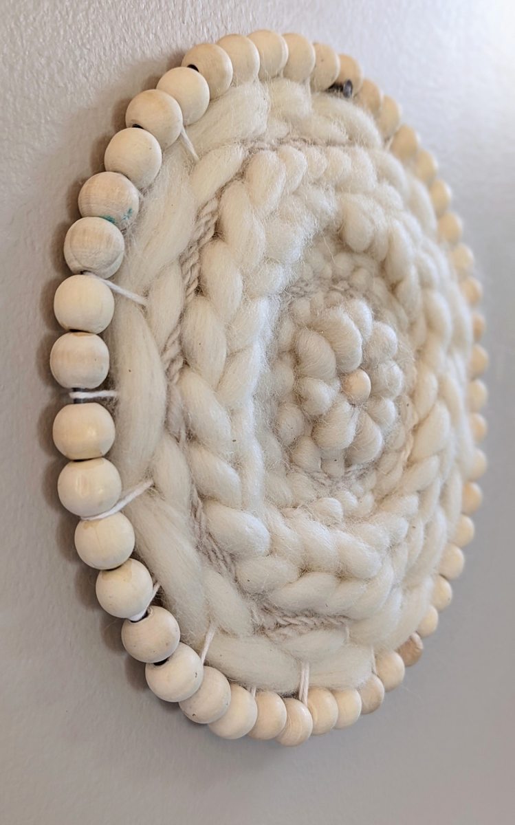 Alpaca & wool roving wall hanging Bergstrom Farms