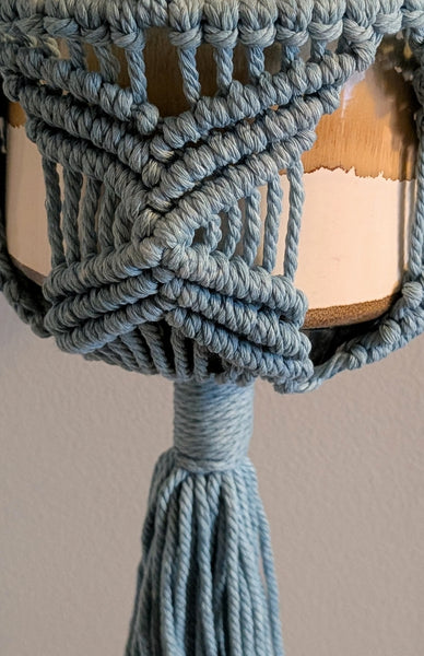 Macrame Plant Hanger- Indigo Dyed