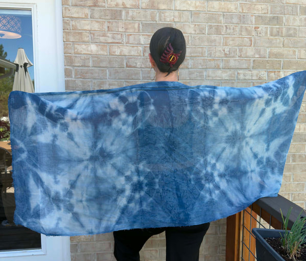 Shawl/Scarf-Indigo Dyed