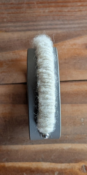 Alpaca and Leather Bracelet