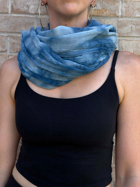 Shawl/Scarf-Indigo Dyed