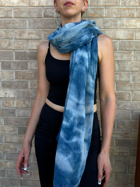 Shawl/Scarf-Indigo Dyed
