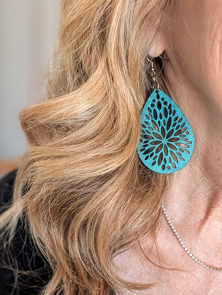 Earrings - Indigo Dyed