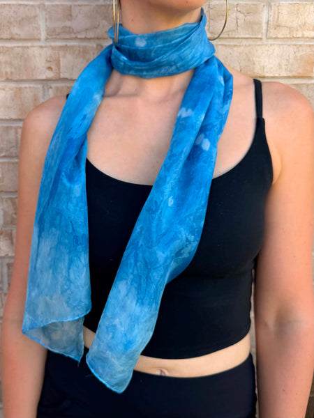 Silk Scarf - Indigo Dyed