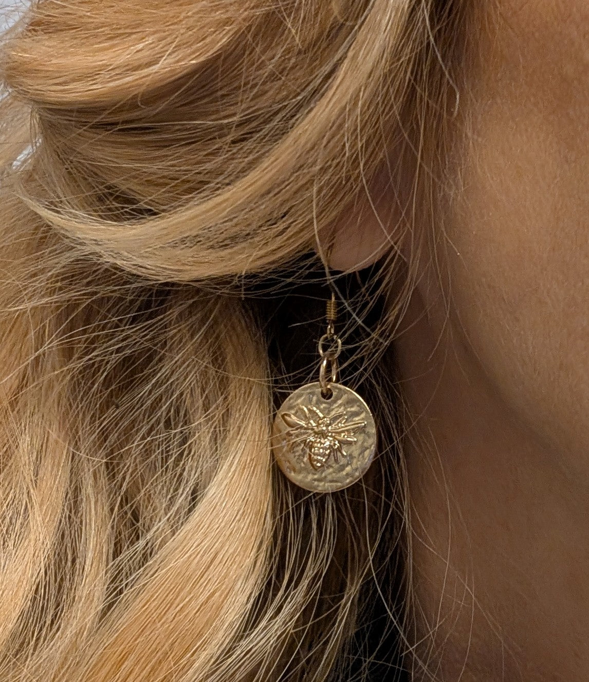 Medallion Bee Earrings