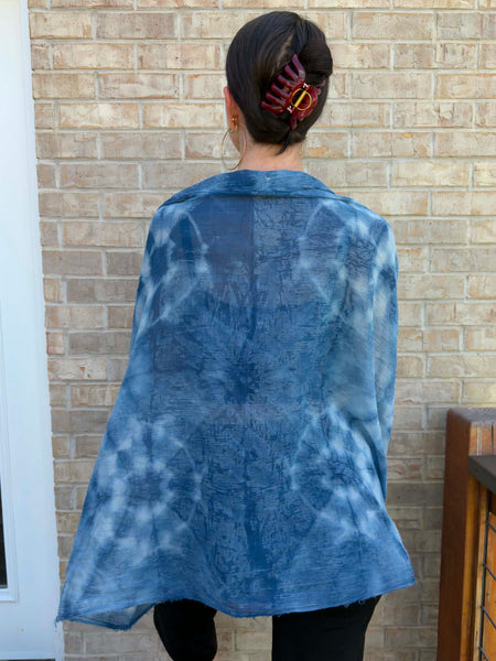 Shawl/Scarf-Indigo Dyed