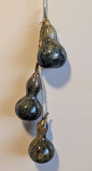 Indigo Dyed Hanging Mini Gourds