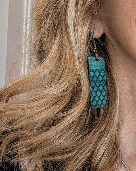 Earrings - Indigo Dyed