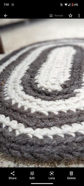 Oval Icelandic wool rug