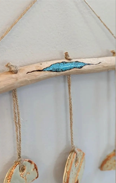 Ceramic and twine wall hanging